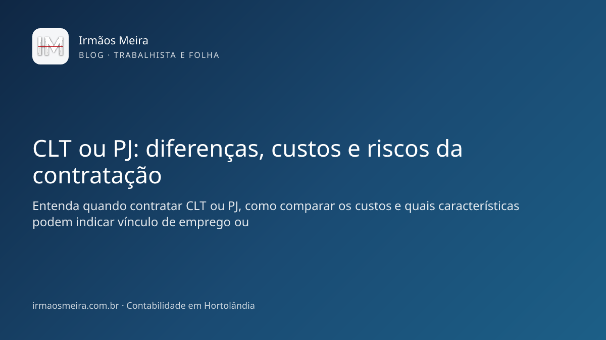empresário comparando contratação CLT e PJ