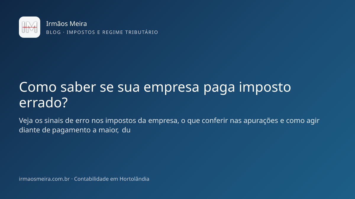 conferência dos impostos pagos por uma empresa