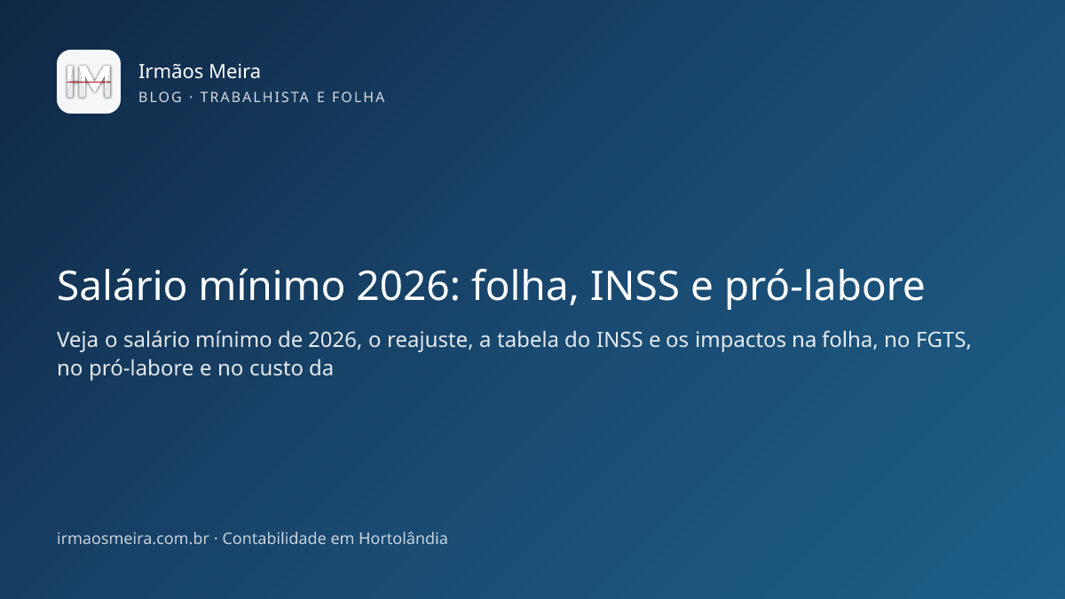 revisão da folha após o reajuste do salário mínimo de 2026